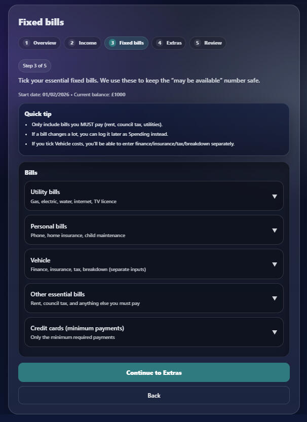 fixed bills page